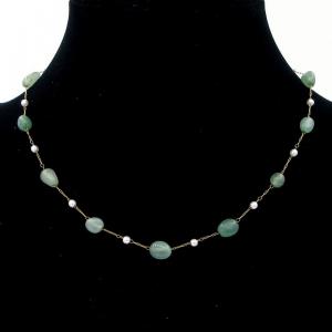 SS Gold-Plating Necklace - KN295183-KJ