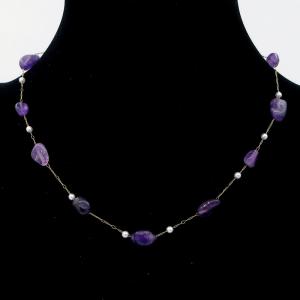 SS Gold-Plating Necklace - KN295184-KJ