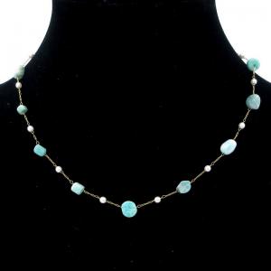 SS Gold-Plating Necklace - KN295185-KJ