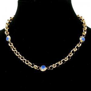 SS Gold-Plating Necklace - KN295608-SP