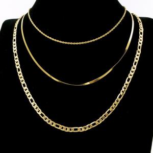 SS Gold-Plating Necklace - KN295617-SP