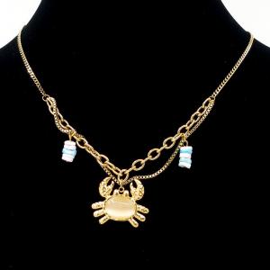 SS Gold-Plating Necklace - KN295653-HM