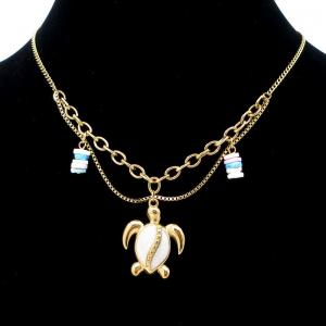 SS Gold-Plating Necklace - KN295658-HM
