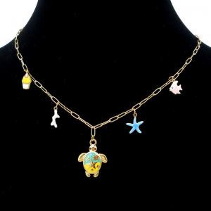 SS Gold-Plating Necklace - KN295660-HM