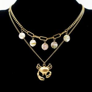 SS Gold-Plating Necklace - KN295662-HM