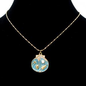 SS Gold-Plating Necklace - KN295667-HM