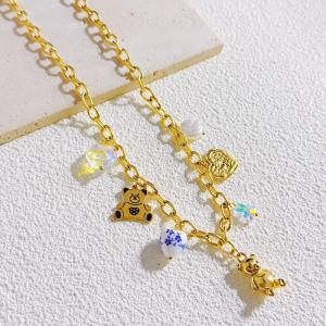 SS Gold-Plating Necklace - KN296058-SXSJ