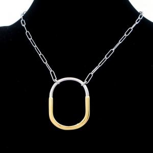 SS Gold-Plating Necklace - KN296063-SP