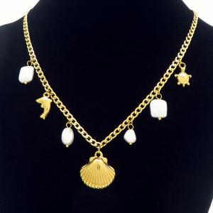 SS Gold-Plating Necklace - KN296084-HM