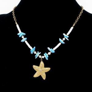 SS Gold-Plating Necklace - KN296592-HM