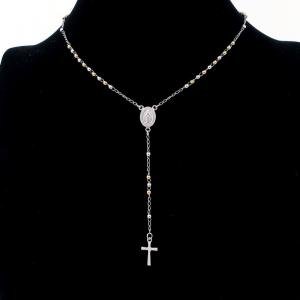 Stainless Steel Rosary Necklace - KN296596-HDJ