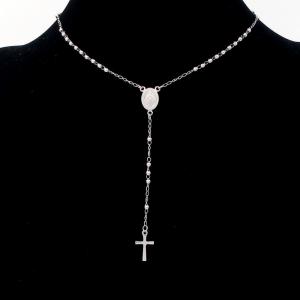 Stainless Steel Rosary Necklace - KN296597-HDJ