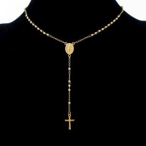 Stainless Steel Rosary Necklace - KN296598-HDJ