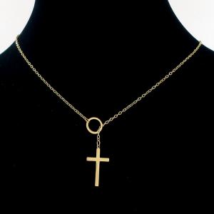SS Gold-Plating Necklace - KN297021-HDJ