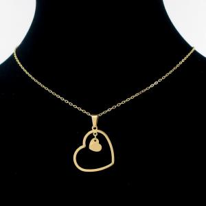 SS Gold-Plating Necklace - KN297027-HDJ