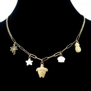 SS Gold-Plating Necklace - KN297055-HM