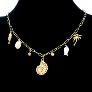 SS Gold-Plating Necklace - KN297059-HM