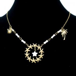 SS Gold-Plating Necklace - KN297062-HM