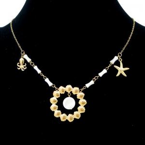 SS Gold-Plating Necklace - KN297063-HM