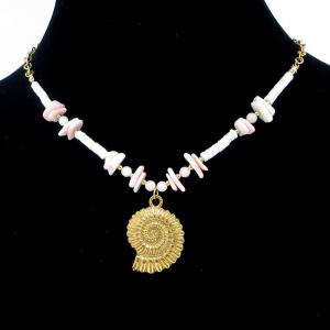 SS Gold-Plating Necklace - KN297065-HM
