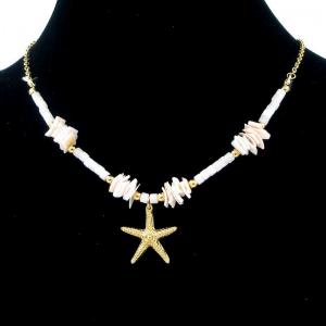 SS Gold-Plating Necklace - KN297066-HM