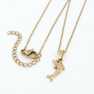 Stainless Steel Stone Necklace - KN297080-KD