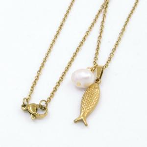 SS Gold-Plating Necklace - KN297097-KD