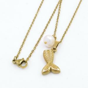 SS Gold-Plating Necklace - KN297098-KD