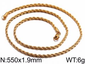 Staineless Steel Small Gold-plating Chain - KN29715-CD