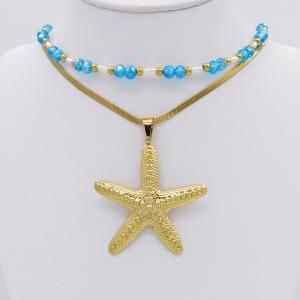 SS Gold-Plating Necklace - KN297163-SP