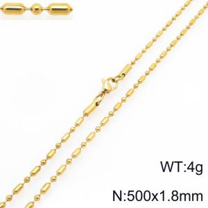 SS Gold-Plating Necklace - KN297218-Z