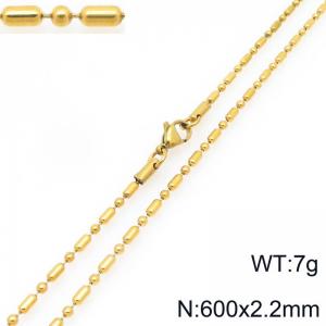 SS Gold-Plating Necklace - KN297232-Z