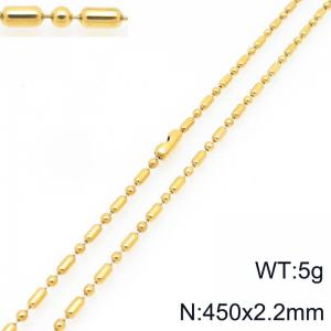 SS Gold-Plating Necklace - KN297235-Z