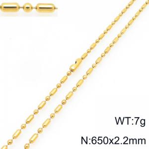 SS Gold-Plating Necklace - KN297239-Z
