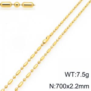 SS Gold-Plating Necklace - KN297240-Z