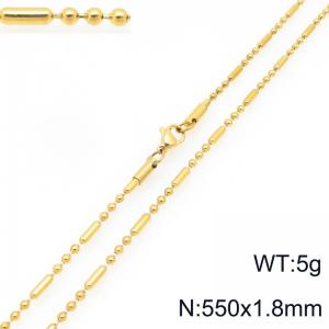 SS Gold-Plating Necklace - KN297243-Z