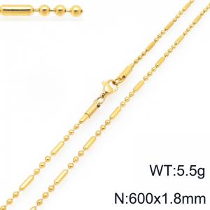 SS Gold-Plating Necklace - KN297244-Z
