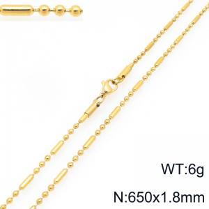 SS Gold-Plating Necklace - KN297245-Z