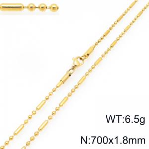 SS Gold-Plating Necklace - KN297246-Z