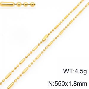 SS Gold-Plating Necklace - KN297249-Z