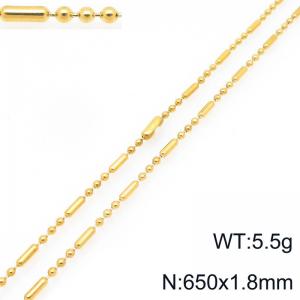 SS Gold-Plating Necklace - KN297251-Z