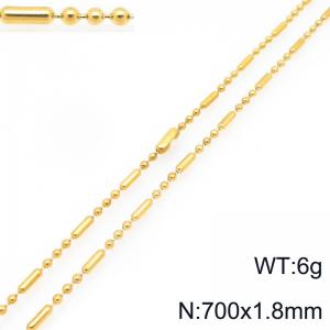SS Gold-Plating Necklace - KN297252-Z