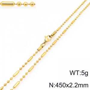 SS Gold-Plating Necklace - KN297253-Z