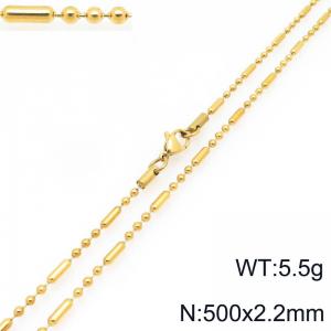 SS Gold-Plating Necklace - KN297254-Z