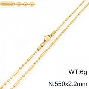 SS Gold-Plating Necklace - KN297255-Z