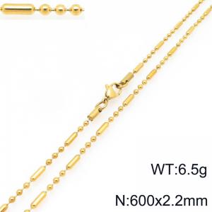 SS Gold-Plating Necklace - KN297256-Z