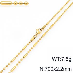SS Gold-Plating Necklace - KN297258-Z