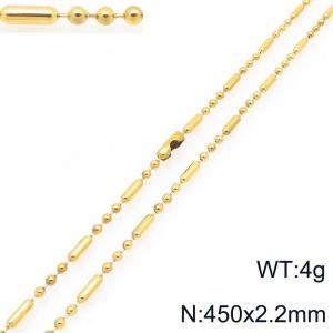 SS Gold-Plating Necklace - KN297259-Z
