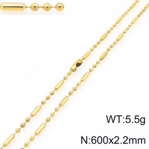SS Gold-Plating Necklace - KN297262-Z
