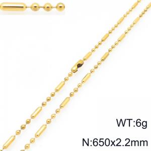 SS Gold-Plating Necklace - KN297263-Z